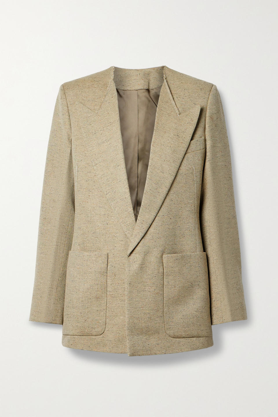 Wool-Blend Twill Blazer