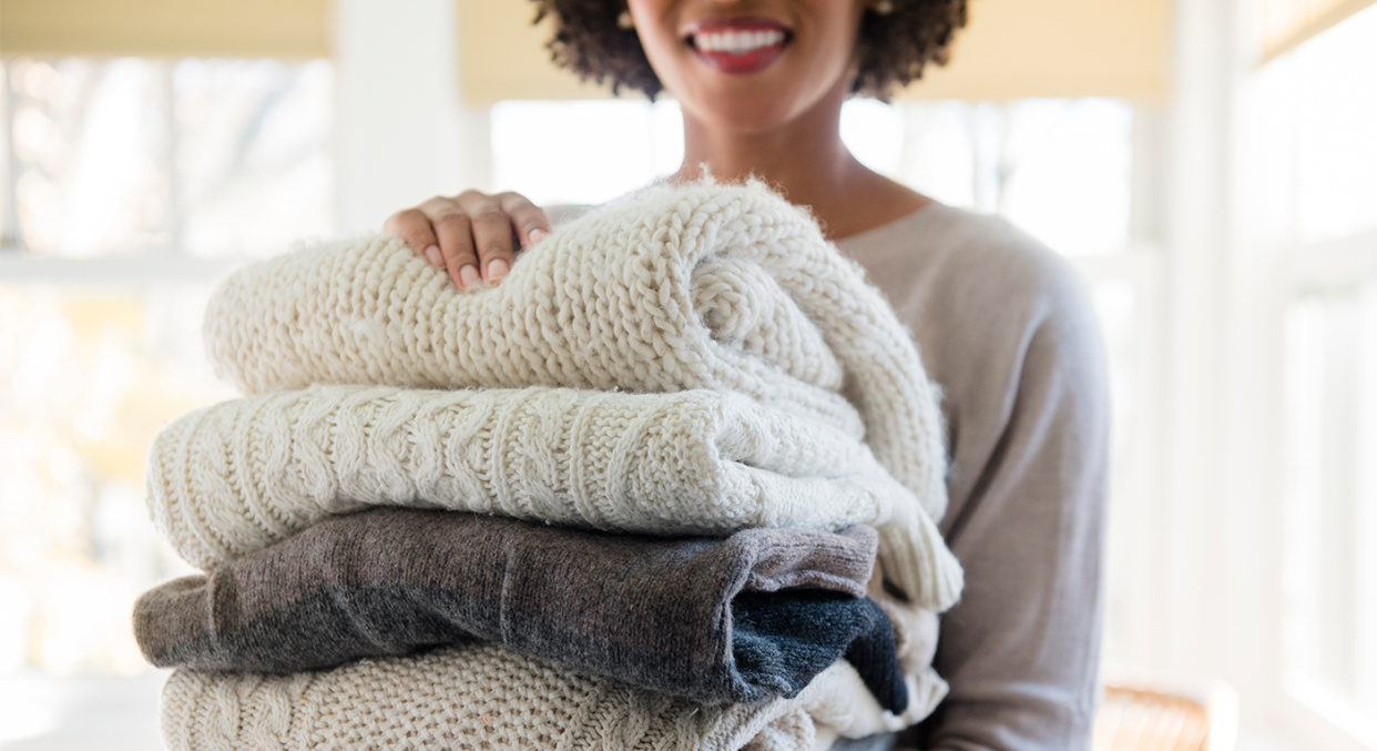 Here's how to protect your clothes from moths. [Photo: Getty]