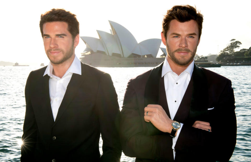 Liam and Chris Hemsworth's wax figures