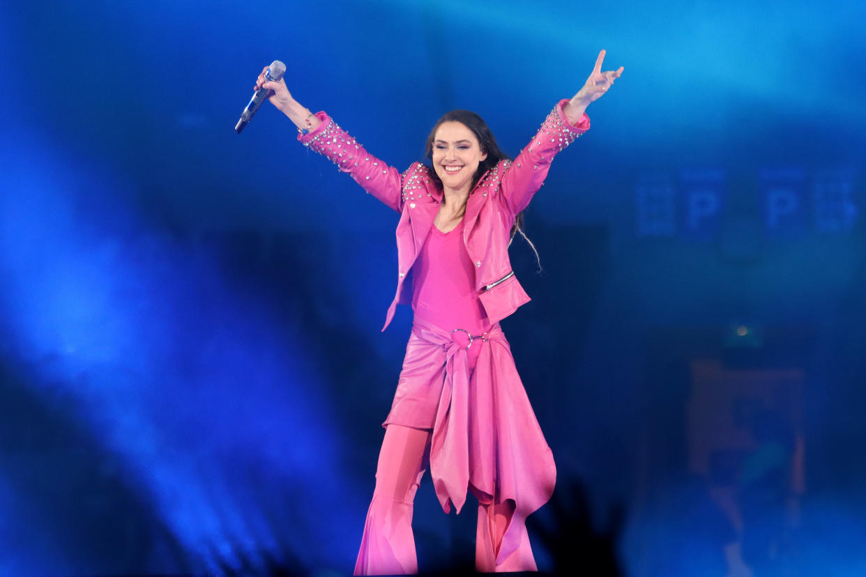 Lynda en una presentación de los '90 Pop Tour en la Ciudad de México en 2022. (Photo by Adrián Monroy/Medios y Media/Getty Images)