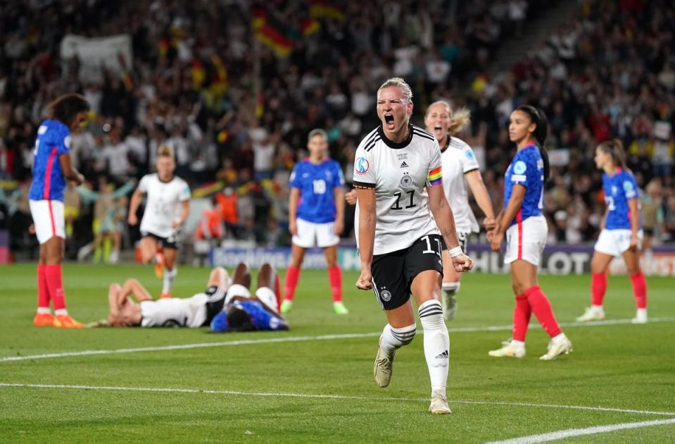 Alexandra Popp scored twice to propel Germany to the Euro 2022 final (Nick Potts/PA) (PA Wire)