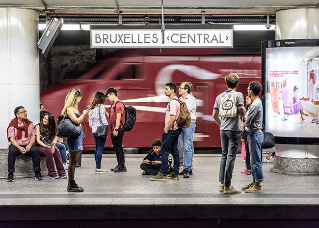 La gare centrale de Bruxelles.