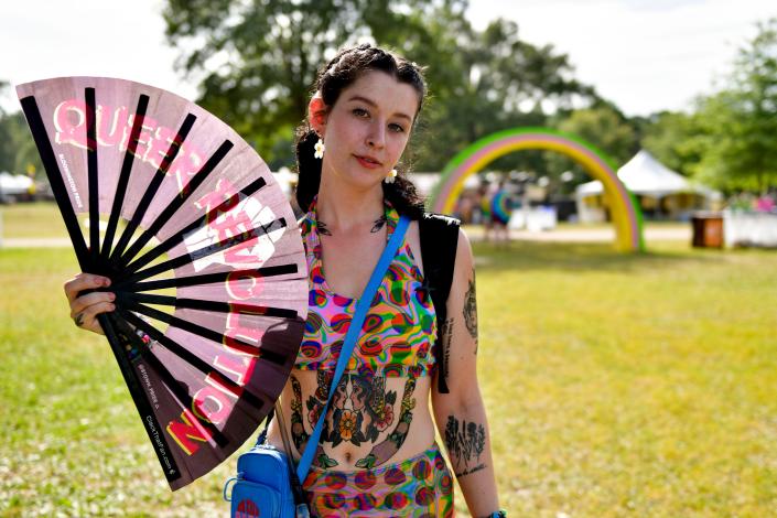 Amelia Bohon attends Bonnaroo on Friday, June 17, 2022 in Manchester, Tennessee.