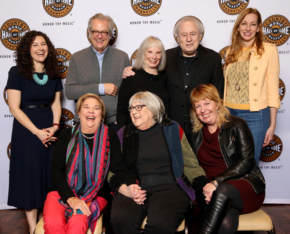 NASHVILLE, TENNESSEE - FEBRUARY 20: (Back Row L-R) Country Music Hall of Fame and Museum Director of Public Programs Abi Tapia, Country Music Hall of Fame and Museum CEO Kyle Young, previous Honoree Denise Stiff, Gary Scruggs, and Country Music Hall of Fame and Museum Senior Vice President of Education, Development and Community Outreach Lisa Purcell, (Front Row L-R) previous Honoree Bebe Evans, Honoree Bev Paul and previous Honoree Traci Thomas have fun while attending Country Music Hall of Fame and Museum's 13th Annual Louise Scruggs Memorial Forum Honoring Bev Paul at the Museum on February 20, 2020 in Nashville, Tennessee. (Photo by Terry Wyatt/Getty Images) dead dies died