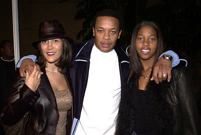 Dr. Dre with his wife Nicole and his daughter Tyra at the Hollywood premiere of Lions Gate's The Wash