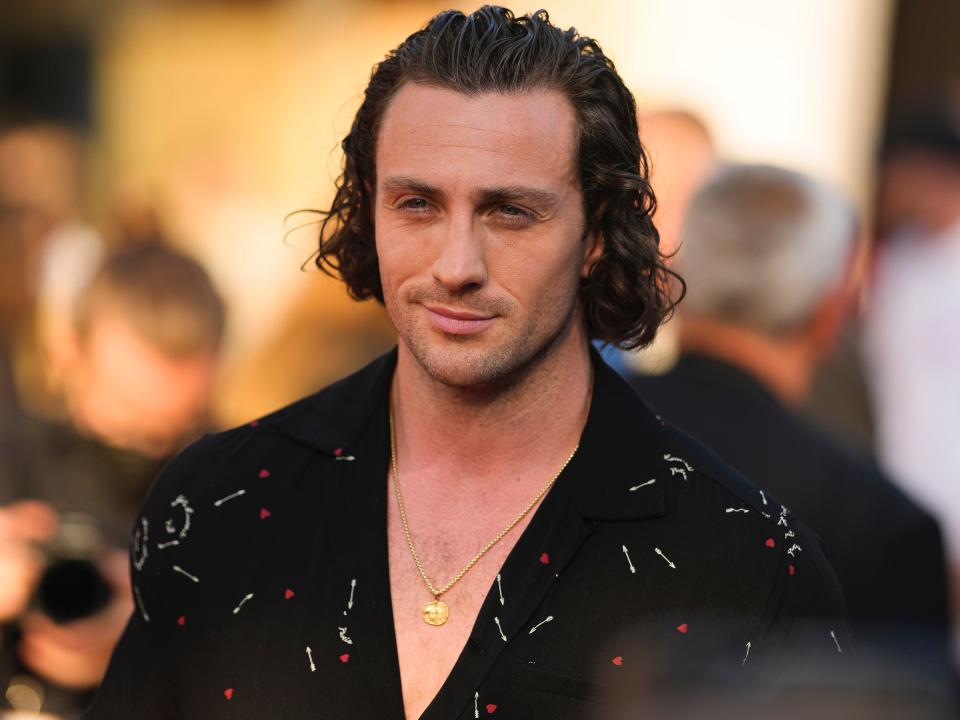 Aaron Taylor-Johnson at the Germany premiere of "Bullet Train" in July 2022.