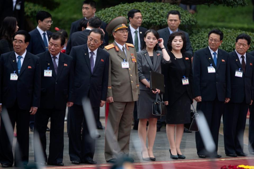 Kim Yo-jong attends a welcoming ceremony in Vietnam (Getty)