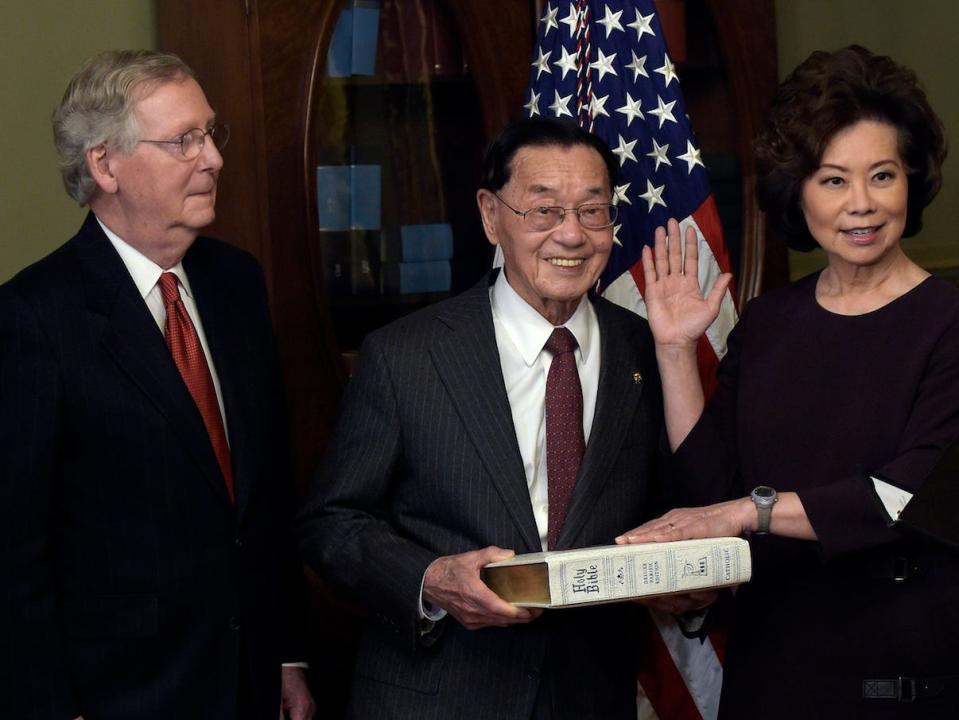 elaine chao mitch mcconnell mike pence james chao