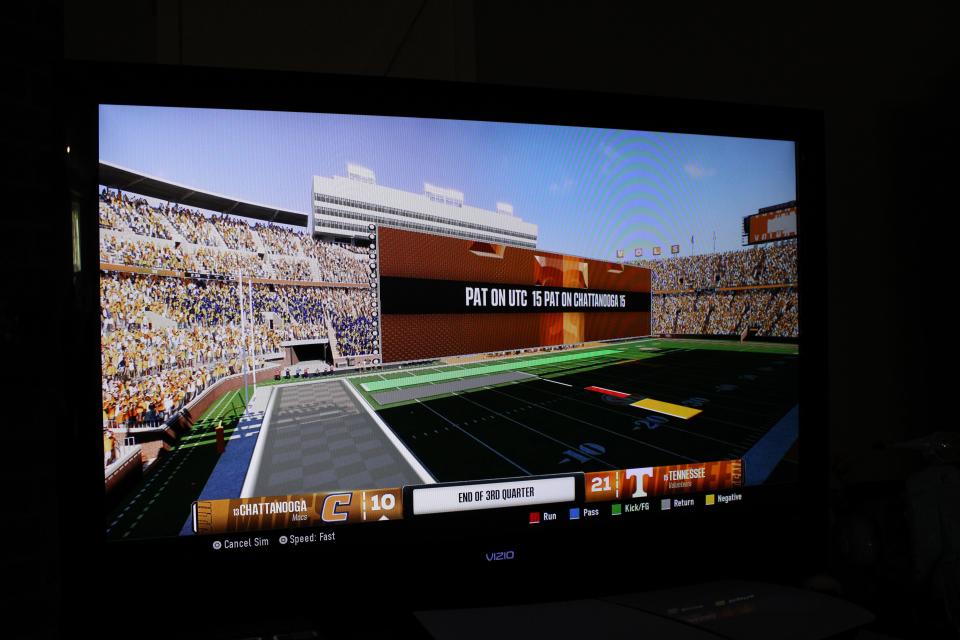 EA Sports College Football 25 speeds through game simulations, offering quick yet informative results. Knox News used the game to simulate No. 15 Tennessee's Aug. 31 season opening game against the Chattanooga Mocs.