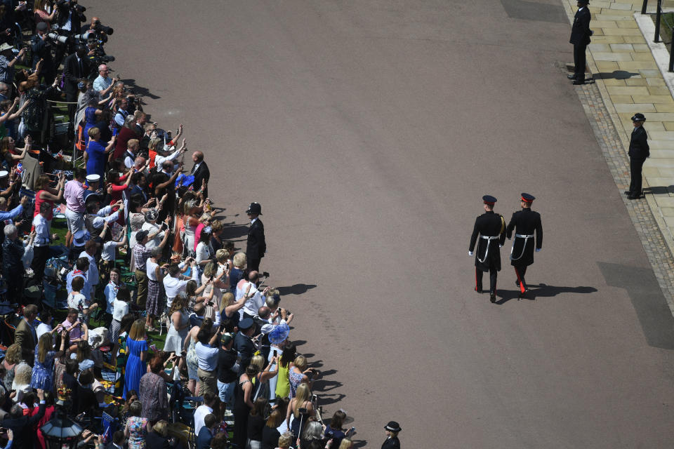 Royal wedding spectators