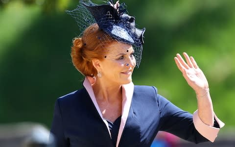 The Duchess of York arrives at St George's Chapel at Windsor Castle for the wedding of Meghan Markle and Prince Harry - Credit: Gareth Fuller/PA