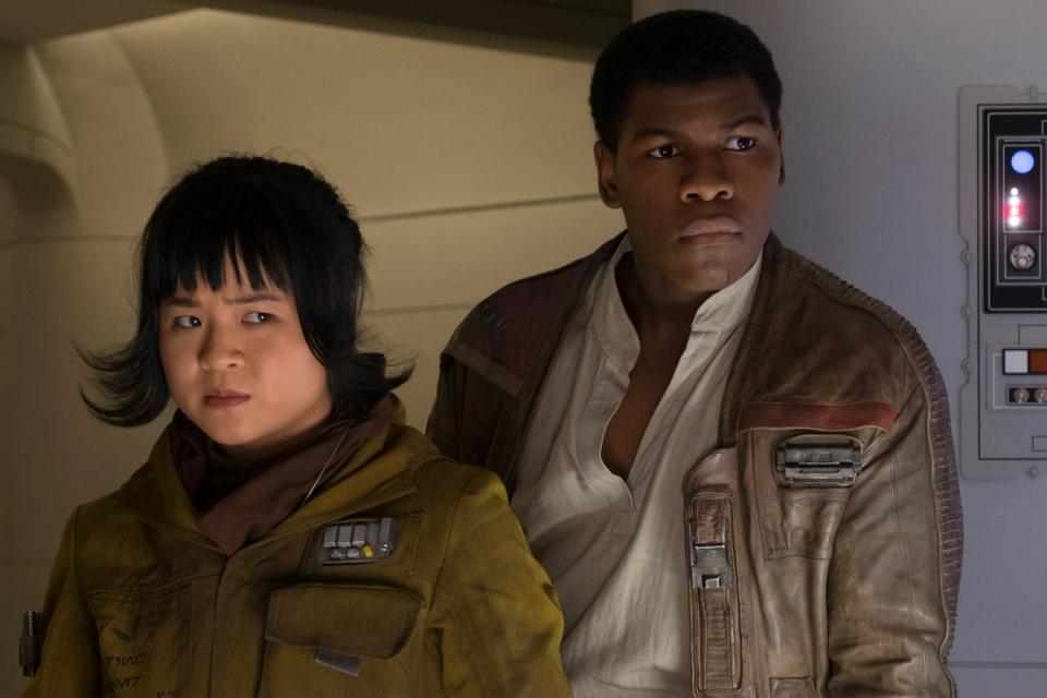 Boyega and Tran in The Last Jedi