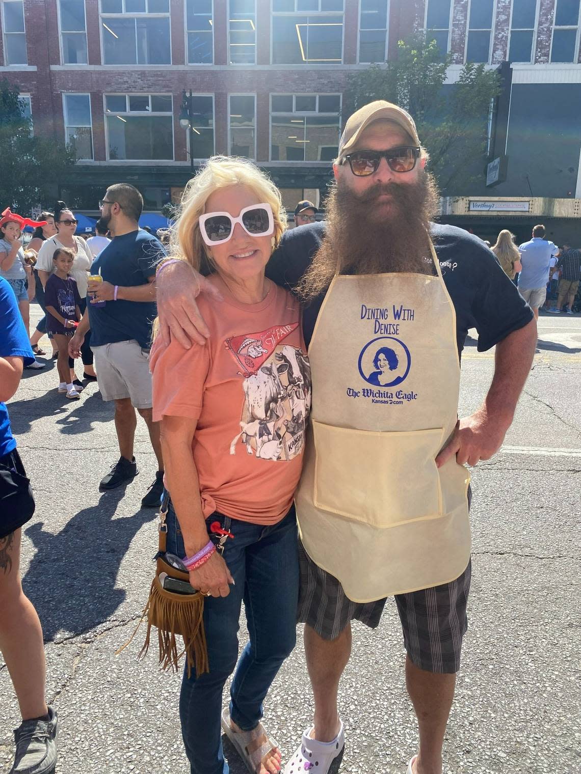 This fine gentleman saved his circa-2019 Dining with Denise apron and says he wears it to the chili festival every year to protect his clothing.