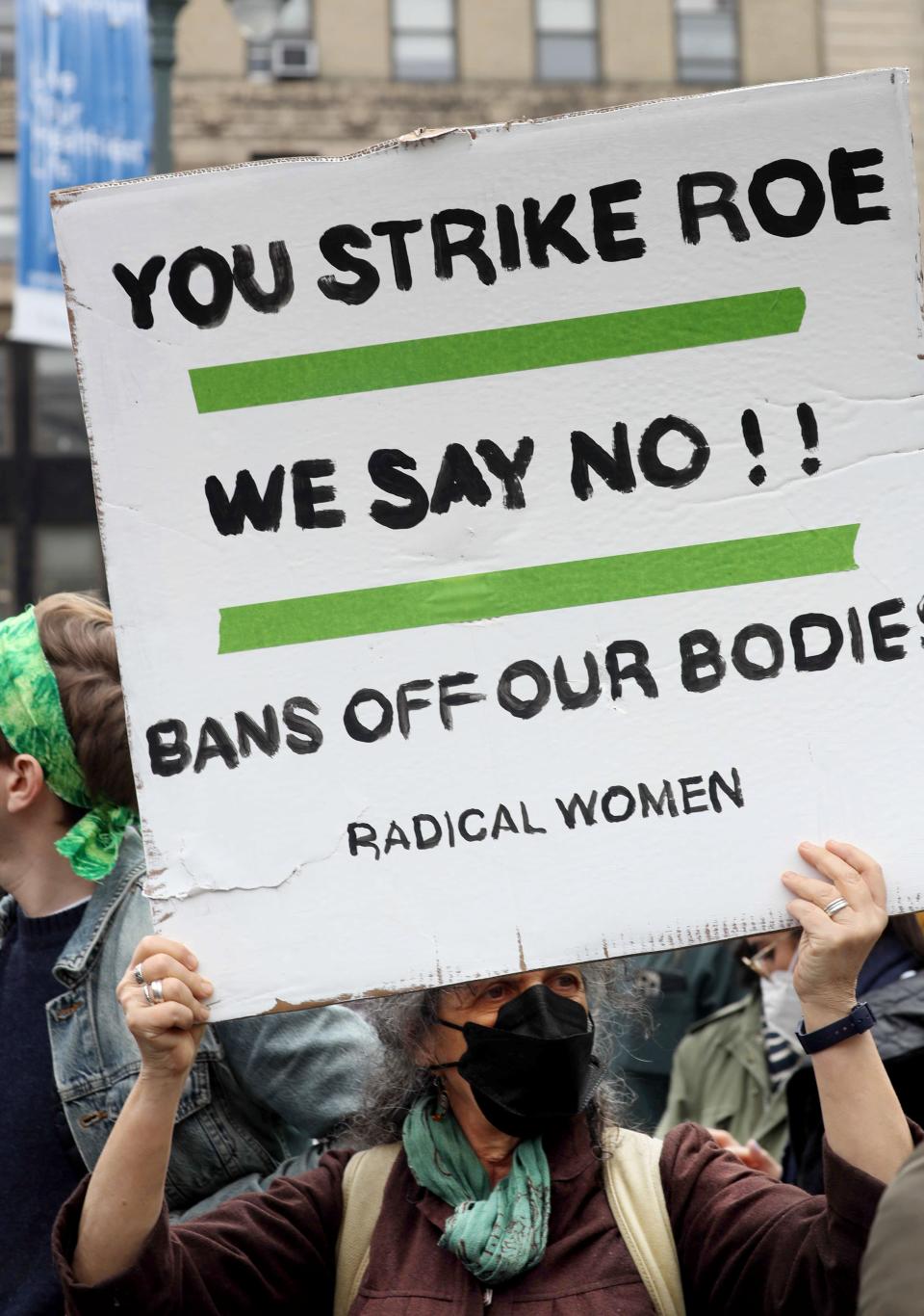 Hundreds gathered for a rally in Foley Square in lower Manhattan, New York City, on May 3, 2022.