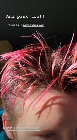 10) Victoria Beckham dyes sons' hair