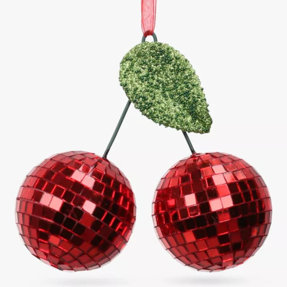 John Lewis Sugar & Spice Disco Ball Cherries Tree Decoration