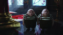 Lucas played both Tweedledee AND Tweedledum in Tim Burton's ‘2010 take on the classic tale of 'Alice in Wonderland'.