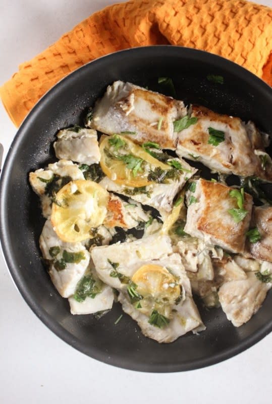 <p>An Italian In My Kitchen</p><p>So delicious even those that don't normally eat fish will love it. Grab the recipe <a href="https://anitalianinmykitchen.com/simple-italian-pan-fried-fish/" rel="nofollow noopener" target="_blank" data-ylk="slk:here;elm:context_link;itc:0;sec:content-canvas" class="link ">here</a>.</p>