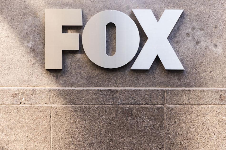  Fox sign outside of News Corp. building in New York  