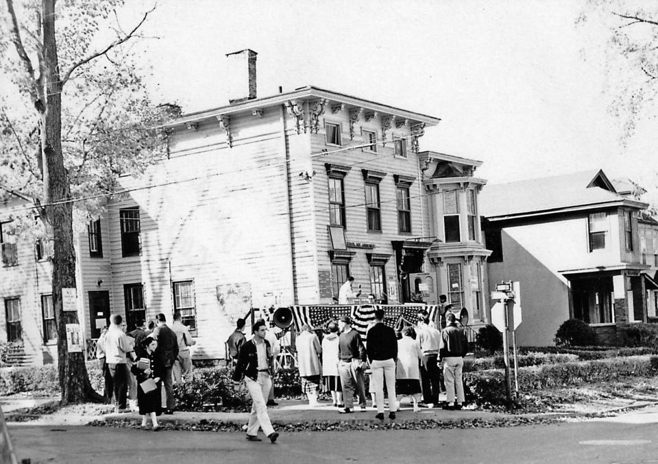 At the former Utica College's original location on Oneida Square, one of the most popular spots on campus was the Student Union, shown here at 600 Plant St. It was the home of a snack bar, college newspaper office, bookstore, chaplain’s office and Student Senate office.