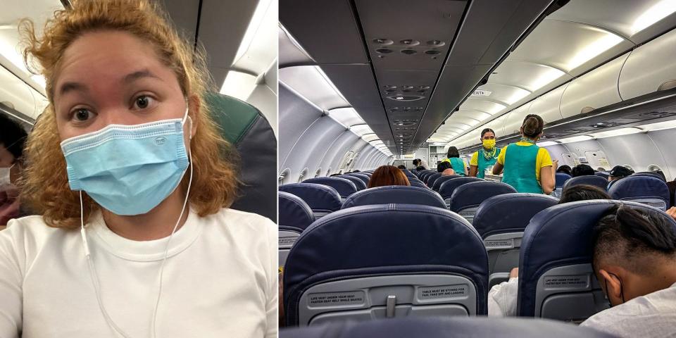 Unsere Autorin flog mit der Billigfluggesellschaft Cebu Pacific von den Philippinen nach Singapur. - Copyright: Marielle Descalsota/Business Insider