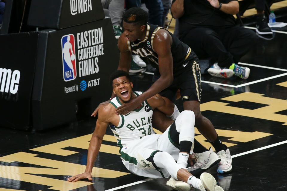 The Bucks had little chance for a comeback after Giannis Antetokounmpo left the game midway through the third quarter.
