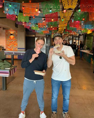 <p>Kate Bosworth/Instagram</p> Kate Bosworth and Justin Long eat popsicles in New Mexico