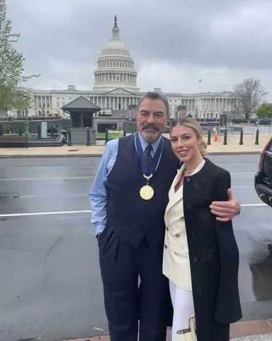 <p>Instagram/hannahselleck</p> Tom Selleck with his daughter Hannah Selleck in Washington, D.C.