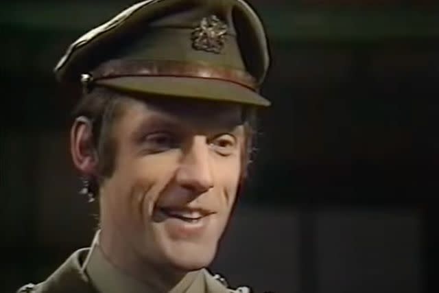 <p>BBC</p> Richard Franklin as Captain Mike Yates on 'Doctor Who'