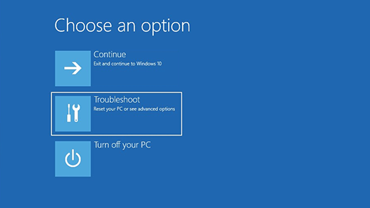 screenshot showing how to access safe mode