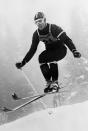 <p>Though the 1936 Games were the first to be televised, the 1956 Winter Games were the first to be broadcast to a <a rel="nofollow noopener" href="https://www.britannica.com/event/Cortina-dAmpezzo-1956-Olympic-Winter-Games" target="_blank" data-ylk="slk:multi-national audience;elm:context_link;itc:0;sec:content-canvas" class="link ">multi-national audience</a>. Thousands tuned in to see Austrian Toni Sailer become the first Alpine skier to win three gold medals. </p>