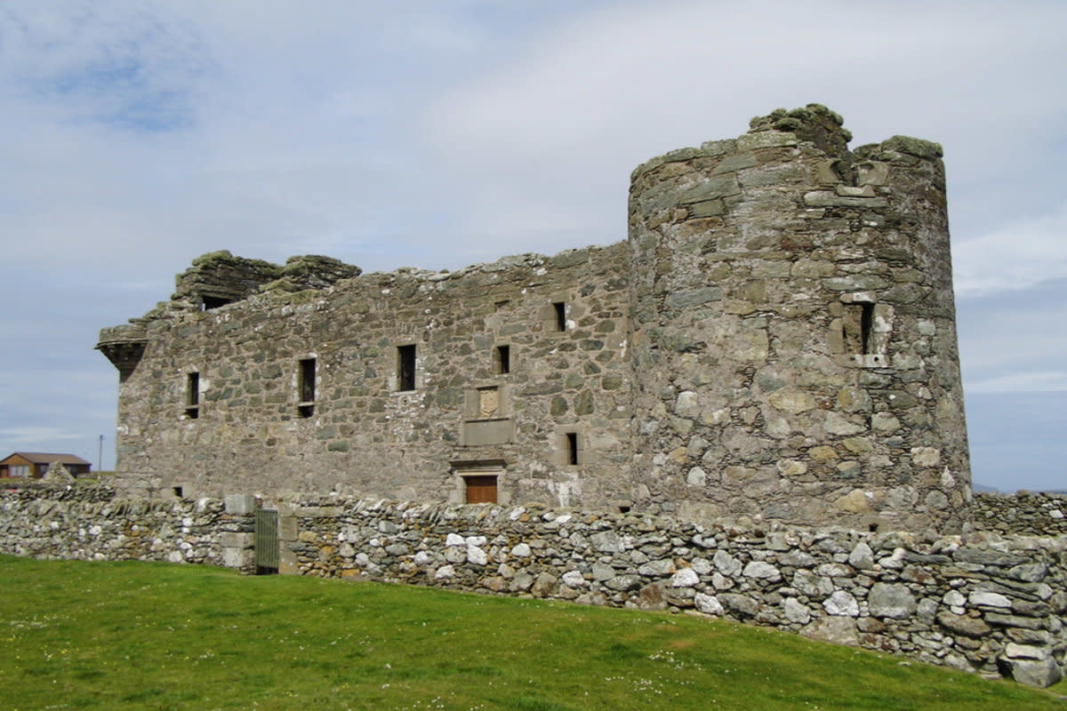 A ruined 15th Century castle on 'Treasure Island' built for Robert the Bruce's brother is on the market. (Future Property Auctions/ SWNS)