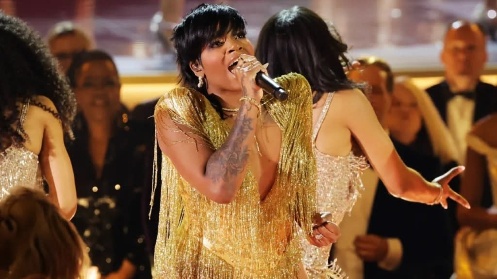 Fantasia Barrino performs onstage during the 66th Grammy Awards at Crypto.com Arena on Feb. 4, 2024, in Los Angeles. (Photo by Kevin Winter/Getty Images for The Recording Academy)