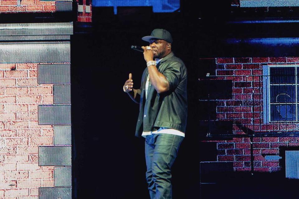 50 Cent performs at PNC Music Pavilion in Charlotte on Wednesday night.