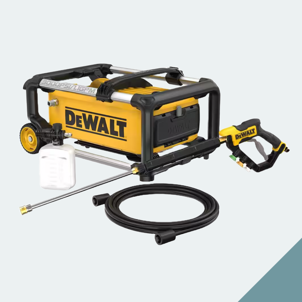 <p><a href="https://go.redirectingat.com?id=74968X1596630&url=https%3A%2F%2Fwww.homedepot.com%2Fp%2FDEWALT-3000-PSI-1-1-GPM-15-Amp-Cold-Water-Electric-Pressure-Washer-with-Internal-Equipment-Storage-DWPW3000%2F327155681&sref=https%3A%2F%2Fwww.popularmechanics.com%2Fhome%2Flawn-garden%2Fa60332963%2Fpopular-mechanics-yard-and-garden-awards-2024%2F" rel="nofollow noopener" target="_blank" data-ylk="slk:Shop Now;elm:context_link;itc:0;sec:content-canvas" class="link ">Shop Now</a></p><p>DWPW3000 3000-PSI Compact Pressure Washer </p><p>homedepot.com</p><p>$449.00</p>