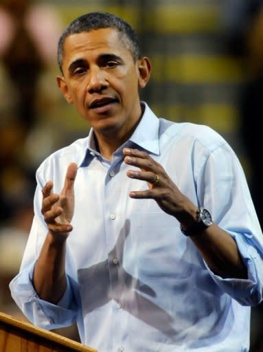 US President Barack Obama speaks at a campaign rally in Richmond, Virginia. European and world leaders have reached out to president-elect Francois Hollande, France's first Socialist head of state in 17 years, despite jitters about his pledge to renegotiate Europe's austerity pact