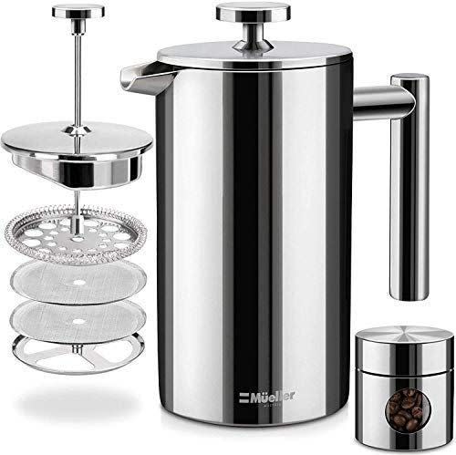 31) French Press Double Insulated 304 Stainless Steel Coffee Maker