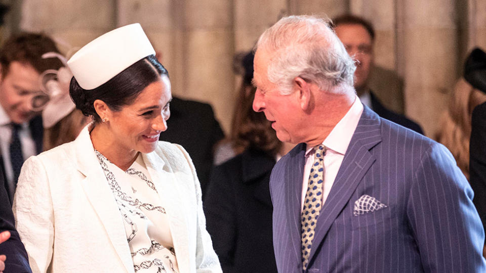 Prince Charles' close bond with daughter-in-law Meghan Markle has been revealed with a touching tribute on display at Clarence House. Photo: Getty 