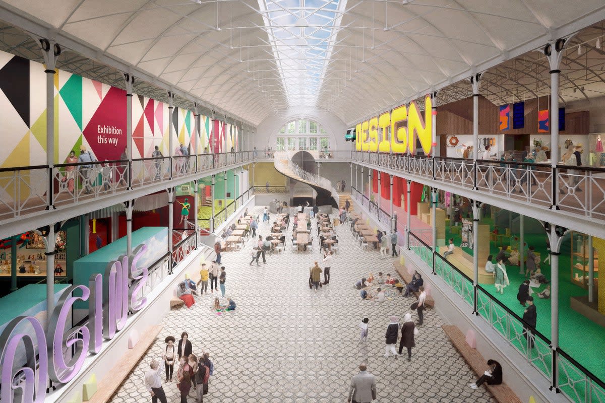 Rendered view across the Town Square at Young V&A (Picture Plane/Victoria andAlbert Museum, London/PA)