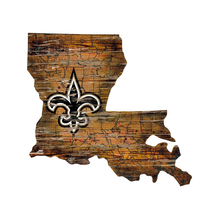 Saints Distressed State with Logo Sign