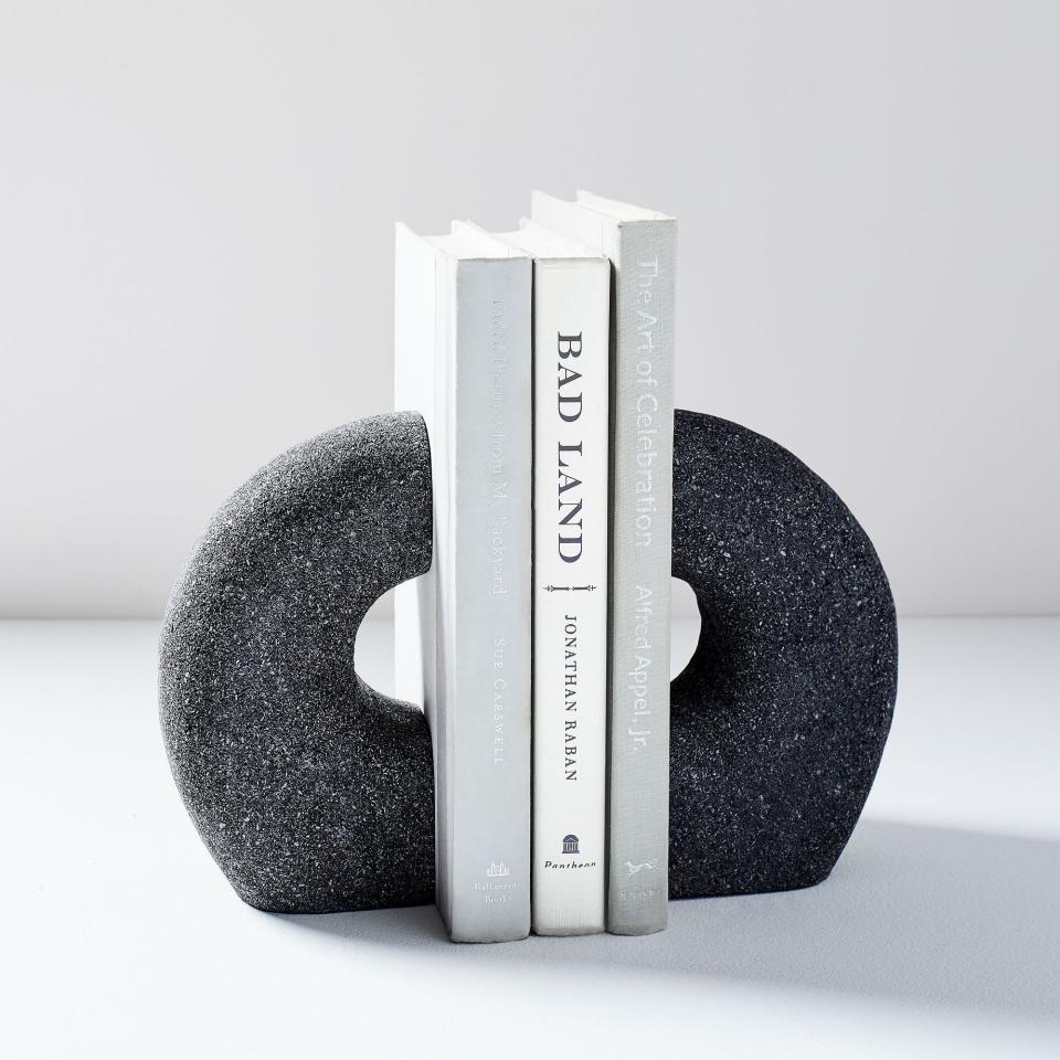 <p><a href="https://go.redirectingat.com?id=74968X1596630&url=https%3A%2F%2Fwww.westelm.com%2Fproducts%2Flava-rock-bookends-set-of-2-d5975%2F&sref=https%3A%2F%2Fwww.bestproducts.com%2Fhome%2Fg42362877%2Fwork-from-home-setup-ideas%2F" rel="nofollow noopener" target="_blank" data-ylk="slk:Shop Now;elm:context_link;itc:0" class="link ">Shop Now</a></p><p>Gray Lava Stone Bookends (Set of 2)</p><p>westelm.com</p><p>$47.60</p>