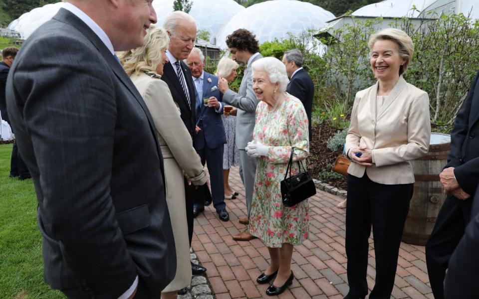 Her Majesty the Queen hosts a reception at Cornwall's Eden Project for G7 leaders on June 11 2021 - Jack Hill/The Times