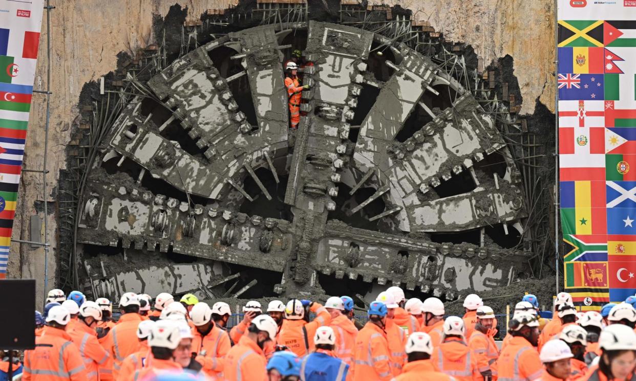 <span>A tunnel is bored under the Chilterns on the HS2 leg to Birmingham.</span><span>Photograph: Leon Neal/Getty Images</span>