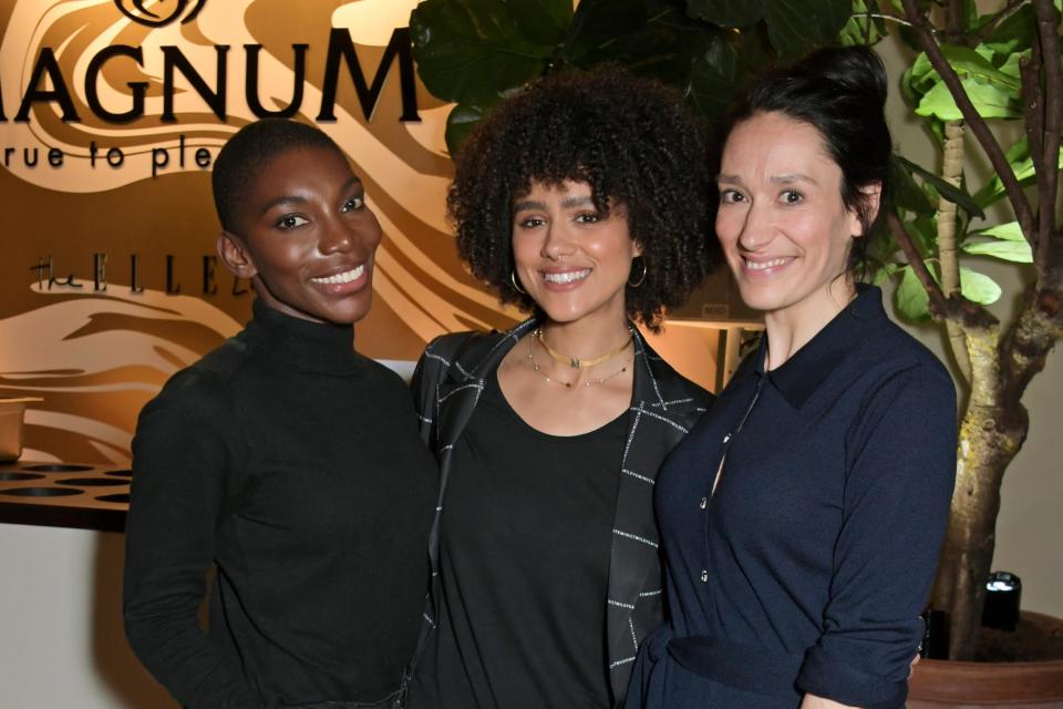 Michaela Coel, Nathalie Emmanuel and Sian Clifford celebrating THE ELLE LIST 2019 in association with MAGNUM (Dave Bennett)