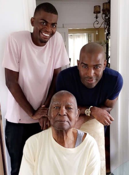 PHOTO: Karamo, his grandfather and Karamo's son pose together in a photo. 'I'm just happy that we've had these generational experiences.' (Karamo Brown)