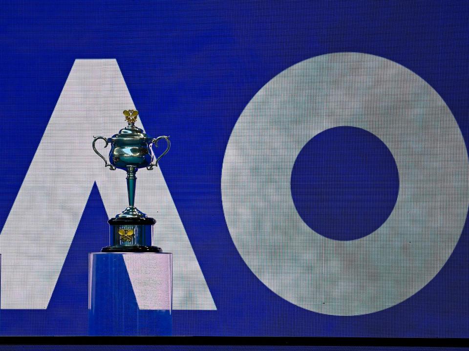 The Australian Open women’s singles trophy (AFP via Getty Images)