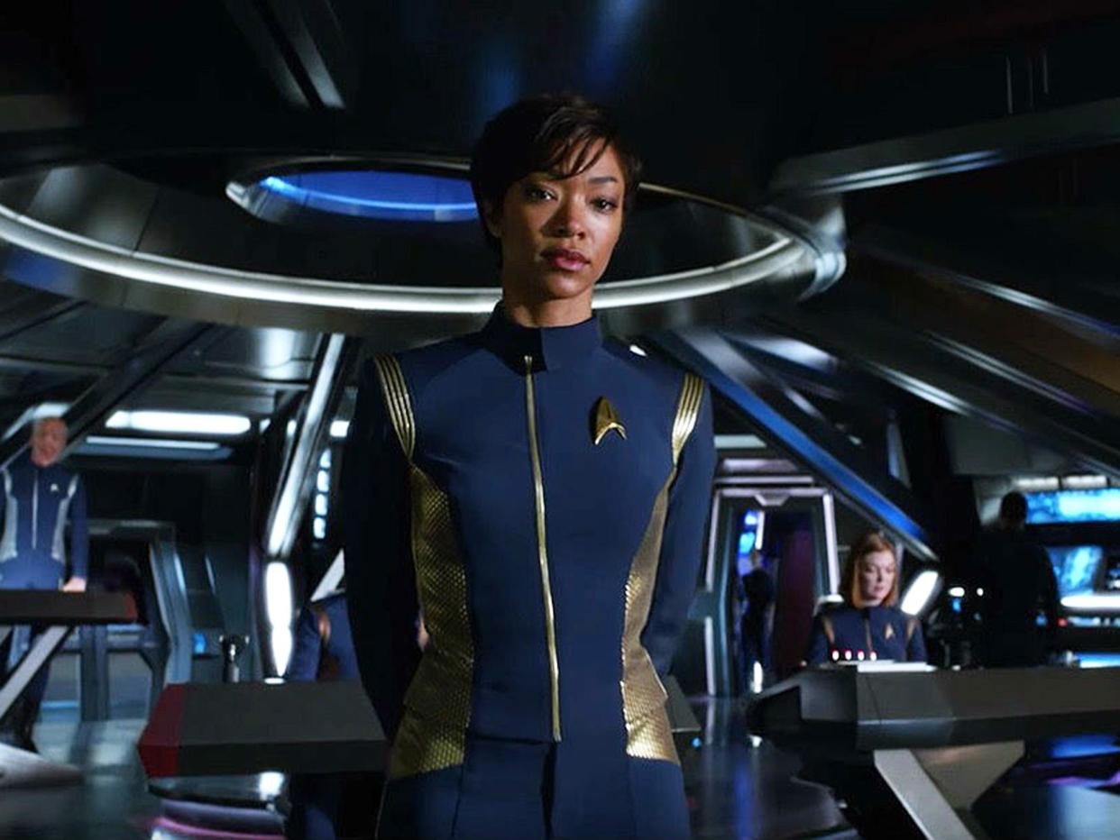 The former 'Walking Dead' star Sonequa Martin-Green as Michael Burnham in the new 'Star Trek: Discovery'