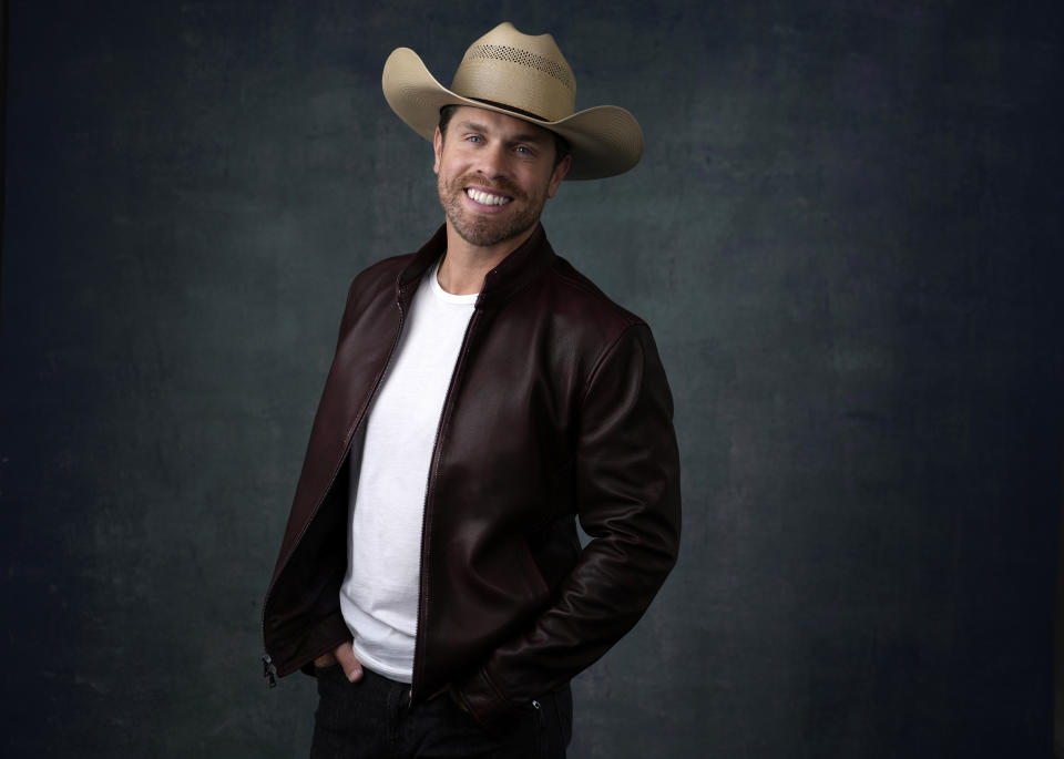 Singer/songwriter Dustin Lynch poses for a portrait, Wednesday, Sept. 20, 2023, in Los Angeles, to promote his latest album "Killed the Cowboy." (AP Photo/Chris Pizzello)