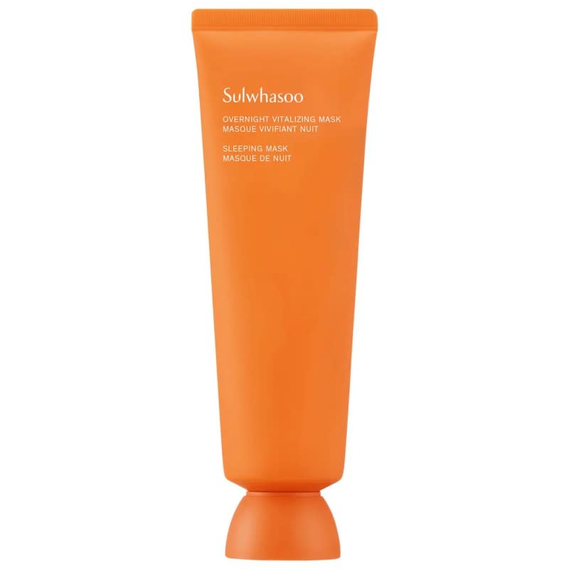 <p>Sulwhasoo Overnight Vitalizing Mask, $54, <a href="https://howl.me/clRjjCMb7BT" rel="nofollow noopener" target="_blank" data-ylk="slk:available here;elm:context_link;itc:0;sec:content-canvas" class="link ">available here</a></p>