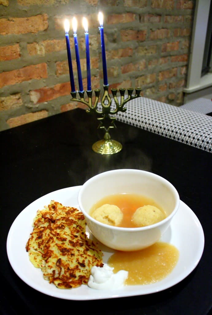 latkes and matzo balls